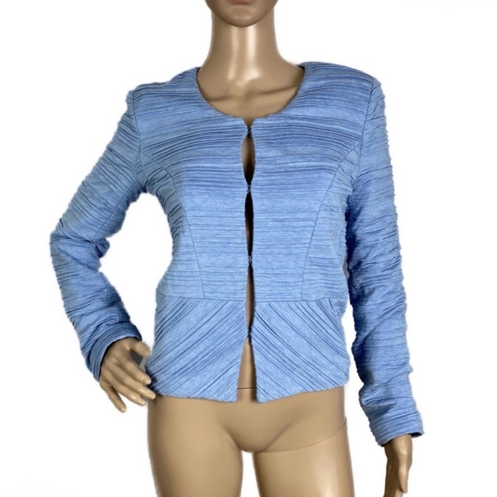 NEW TORN BY RONNY KOBO BLUE PLEATED JACKET